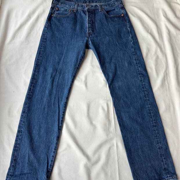 리바이스 501 중청 데님팬츠 33