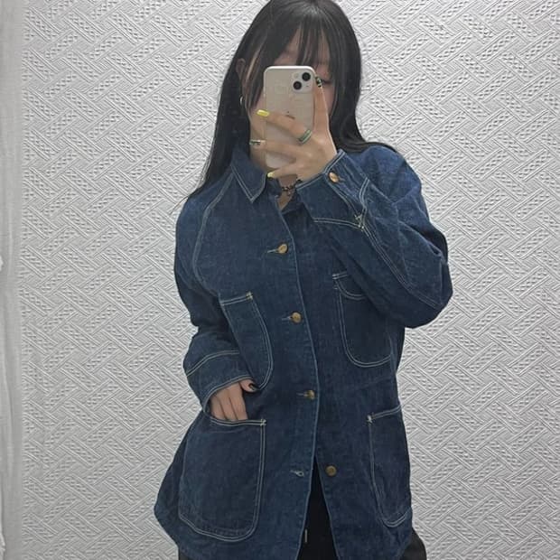 오슬로우 빈티지 재팬 데님 커버올 트러커 자켓 C07458