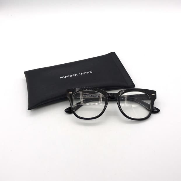 NUMBER(N)INE 넘버나인 블랙 아세테이트 뿔테 안경