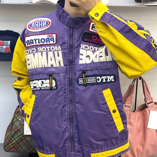 옐로우콘 90s B.R.P 모터사이클 레이싱 자켓