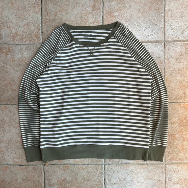Eddie Bauer stripe green long sleeve 