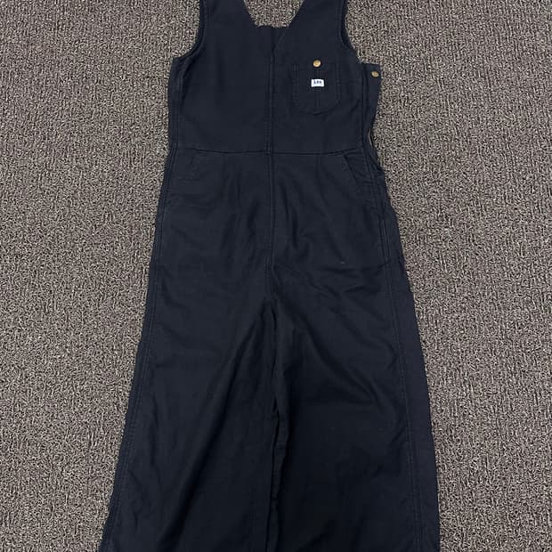 LEE 리 캔버스 오버롤 멜빵바지 블랙 XS