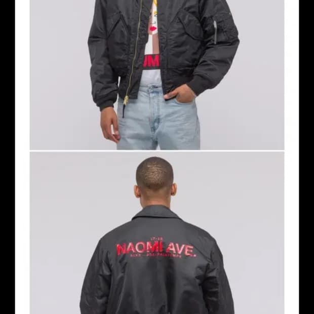 ALYX  블랙 MA-1 자켓(알파인더 콜라보)