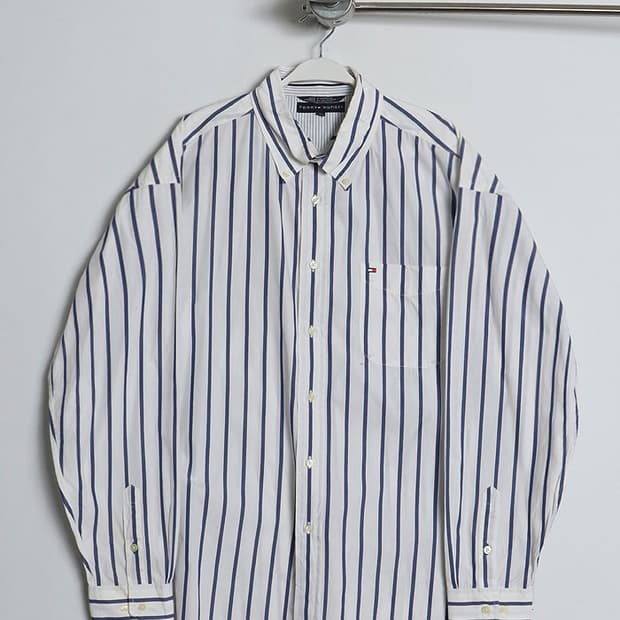 90's TOMMY HILFIGER Stripe B.D Shirts