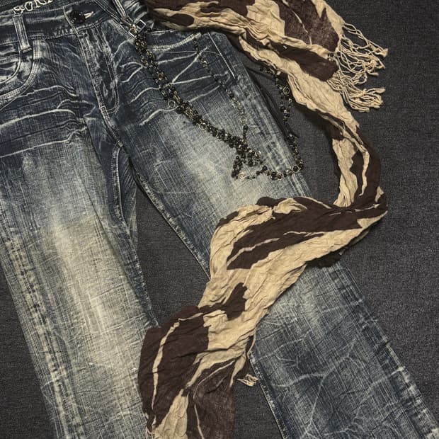 Vintage Punk pattern Scarf 