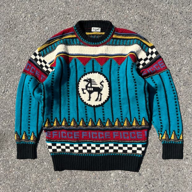 80’s Ficce 트로이 목마 니트 스웨터