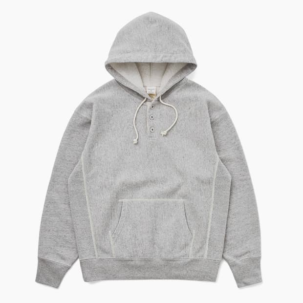 카키스 KHAKIS 버튼 후드티 그레이 L