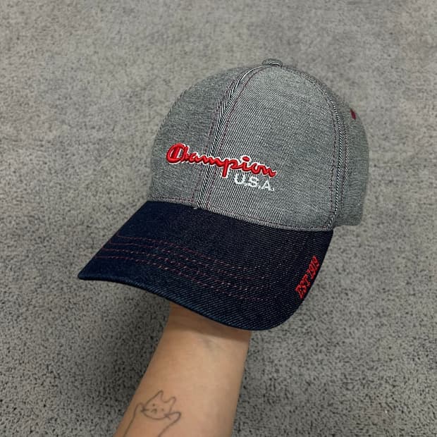 (S-M) 챔피온 빈티지 데님 볼캡