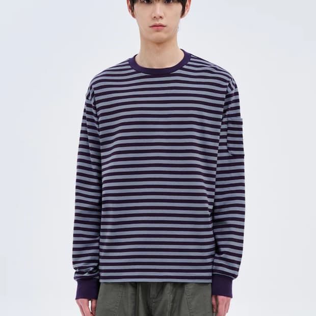 니들스(needles) 스트라이프 롱슬리브
