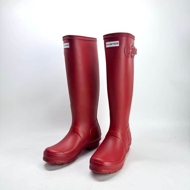220) HUNTER 헌터 오리지널 톨 레인부츠 레드