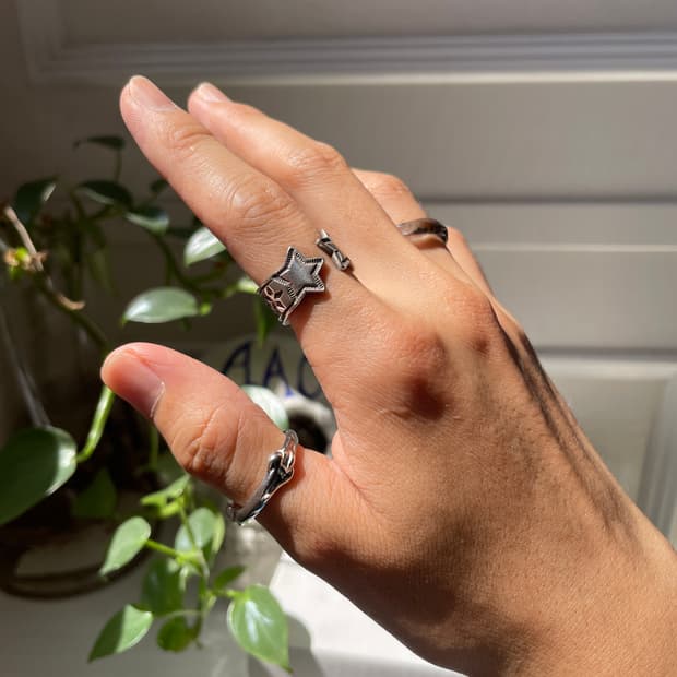 BONE shape band RING 본 밴드 링