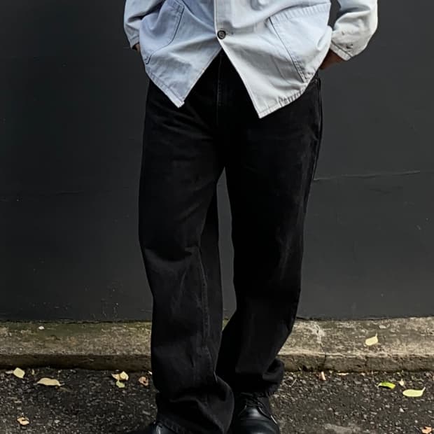 00s Levis 리바이스 550 흑청 데님팬츠