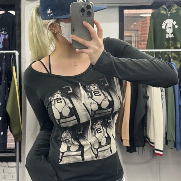 히스테릭 글래머 테디베어 롱슬리브