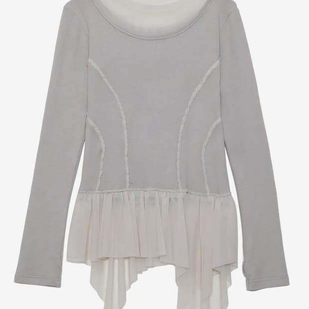 플레어업 레이어드 레이스 프릴 롱슬리브