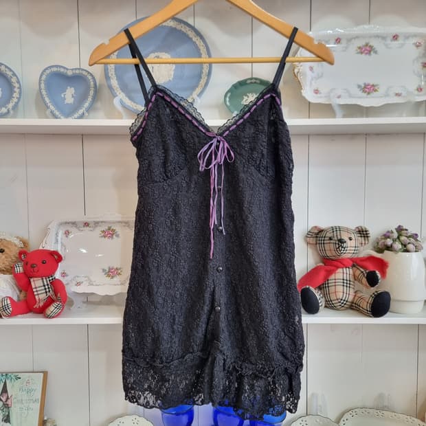 레이스 블랙 캐미솔