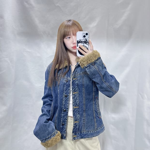 마리떼 프랑소와저버 90‘s 양털 데님 자켓 