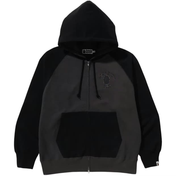 베이프 스톤 블랙 컬러 후드집업 L