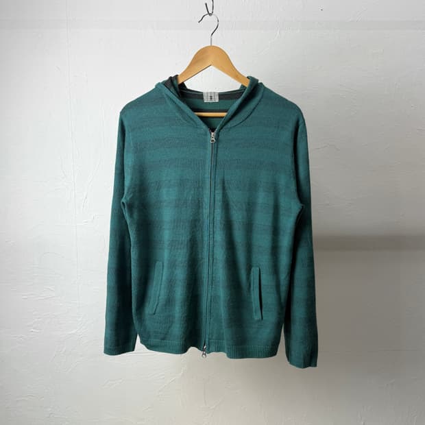 타케오 키쿠치 니트 후드 집업