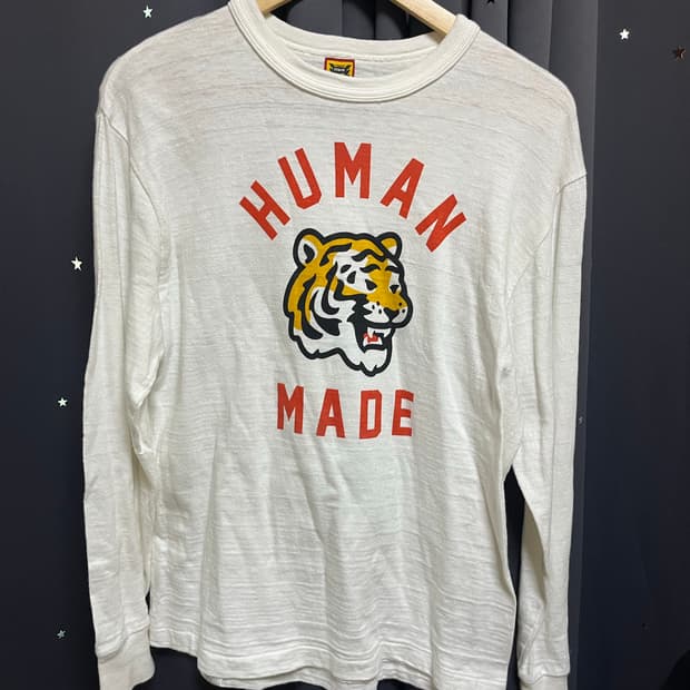 휴먼메이드 그래픽 롱슬리브 티셔츠 화이트