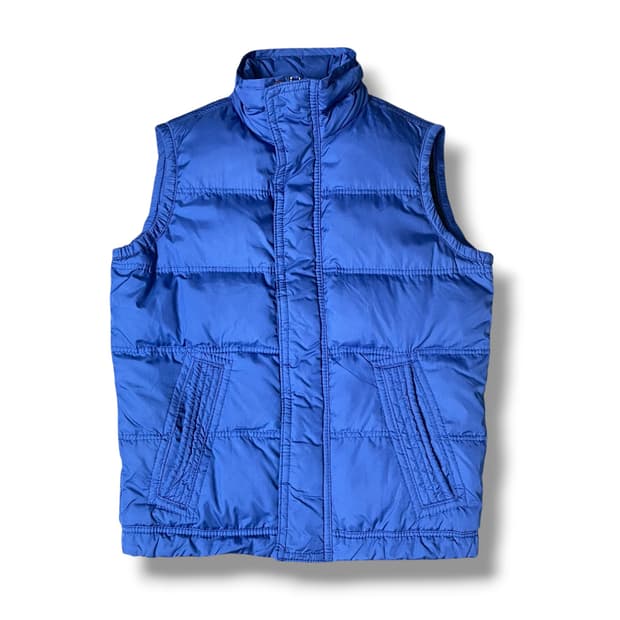 아베크롬비 블루 패딩 조끼 S
