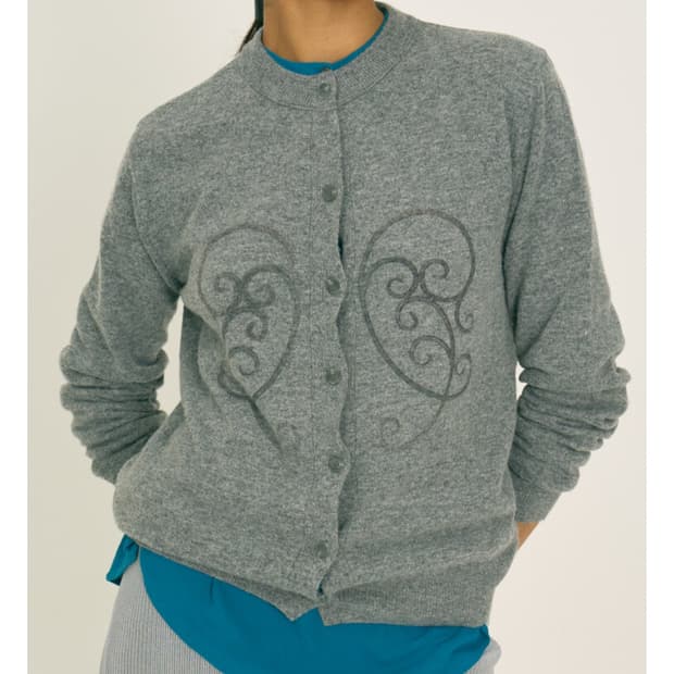 디파블로 캐시미어 그레이 가디건