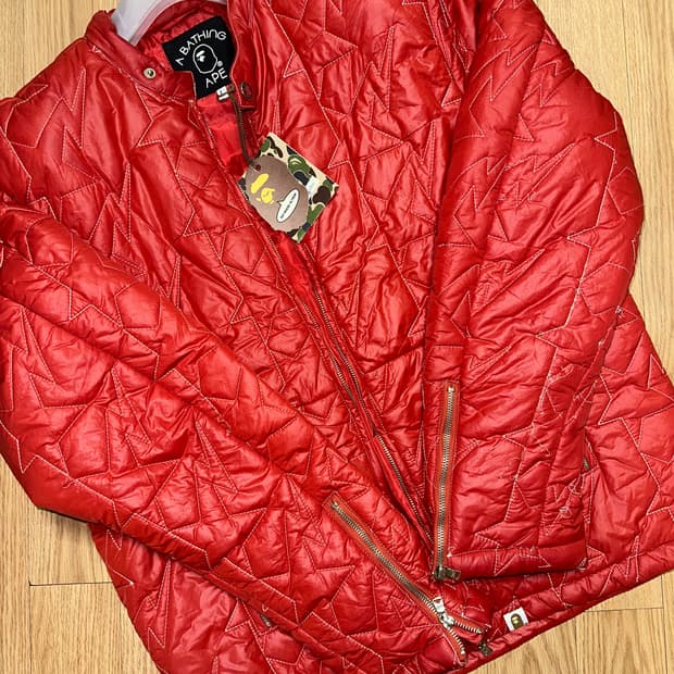 베이프 퀄팅 패딩 자켓 데드스탁