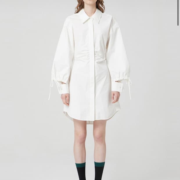 (1회착용)럭키마르쉐 셔츠원피스