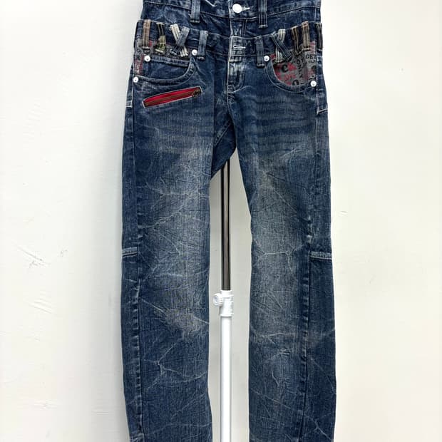 빈티지 키치 데님 팬츠