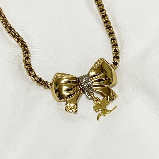 빈티지 ) courreges 쿠레쥬 꾸레쥬 빅리본 목걸이