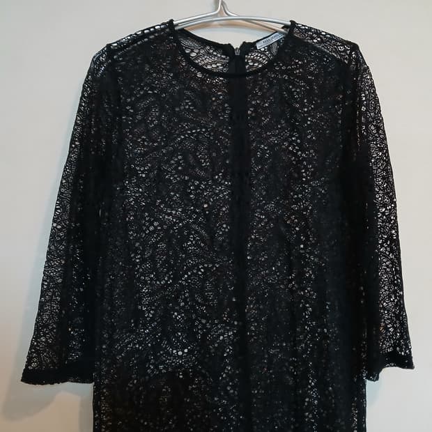 새상품 자라 레이스 칵테일 롱 원피스 파티 드레스 홀복 사은품 세트 나시