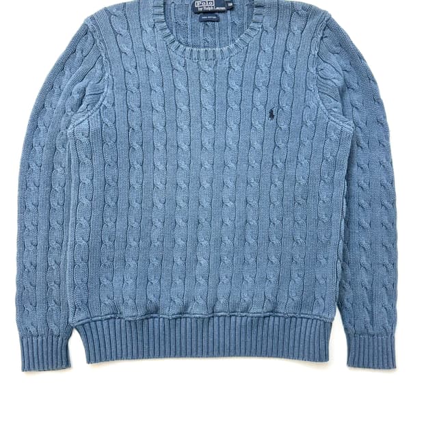 Polo 폴로 랄프롤렌 그레이블루 케이블 니트