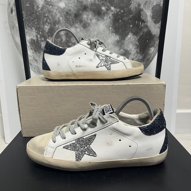 정품 38) 골든구스 누벅 글리터 탭 스니커즈 240~245