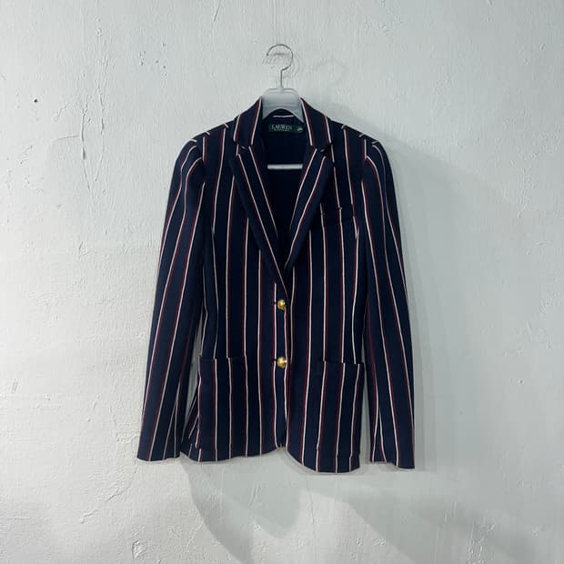 폴로랄프로렌 스트라이프 블레이저 자켓 여성XXS