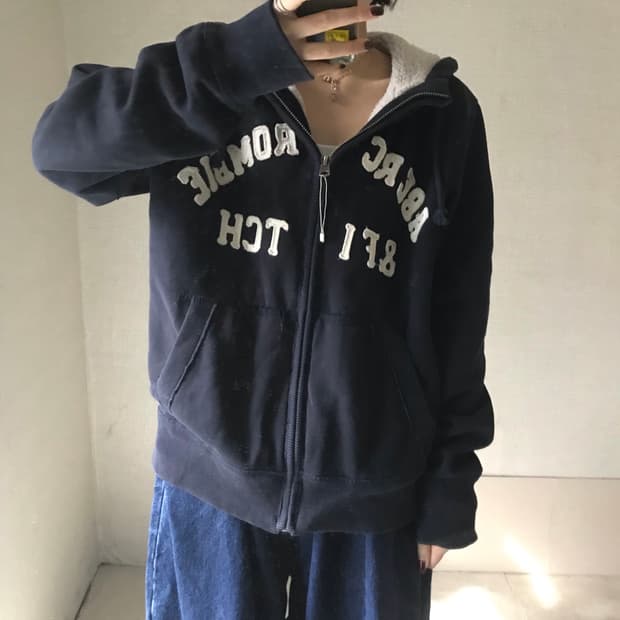 아베크롬비 네이비 퍼후드집업