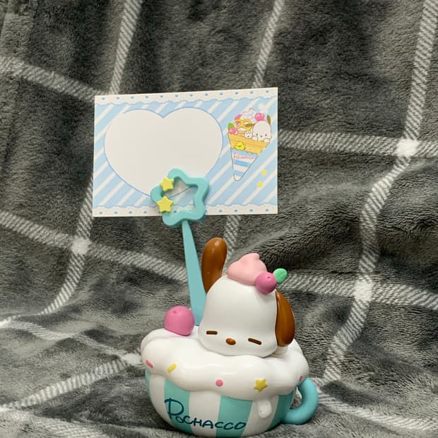 산리오 디저트 시리즈 메모지 클립 명함 꽂이 피규어