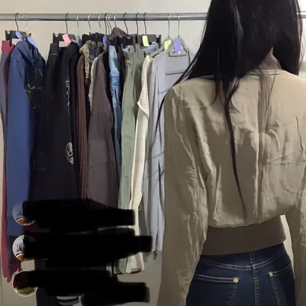 빈티지) 여자가되 개대장핏 카키 집업 자켓 오공이 라이프이즈웻 오네갸루