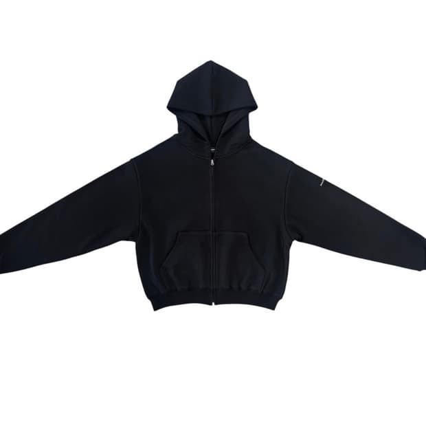 25-001 heavy weight cotton zip hoodie 