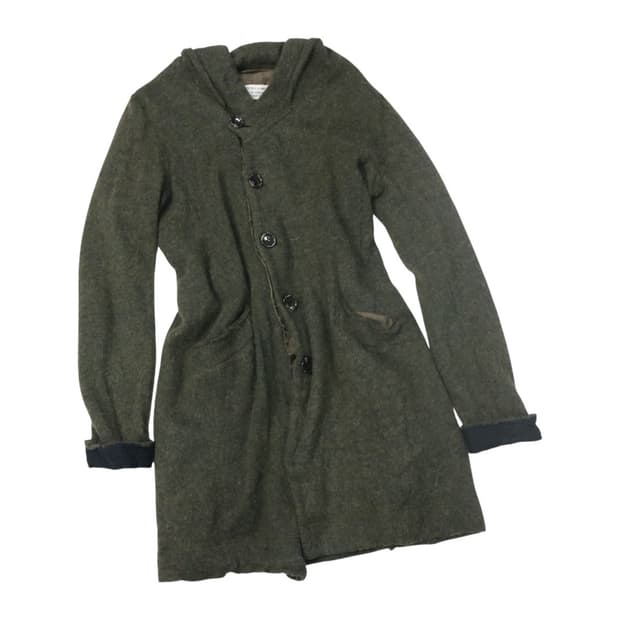 Pas de calais 파드칼레 빈티지 울 린넨 혼방 숄칼라 롱 가디건