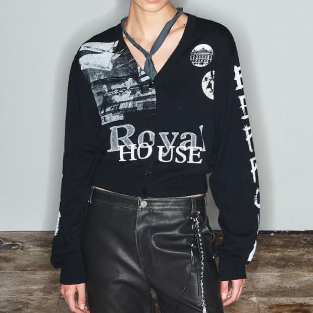 [Open YY] Collage Printed Cardigan(블랙,1)