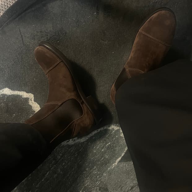 부테로 다크브라운 스웨이드 첼시부츠 40size