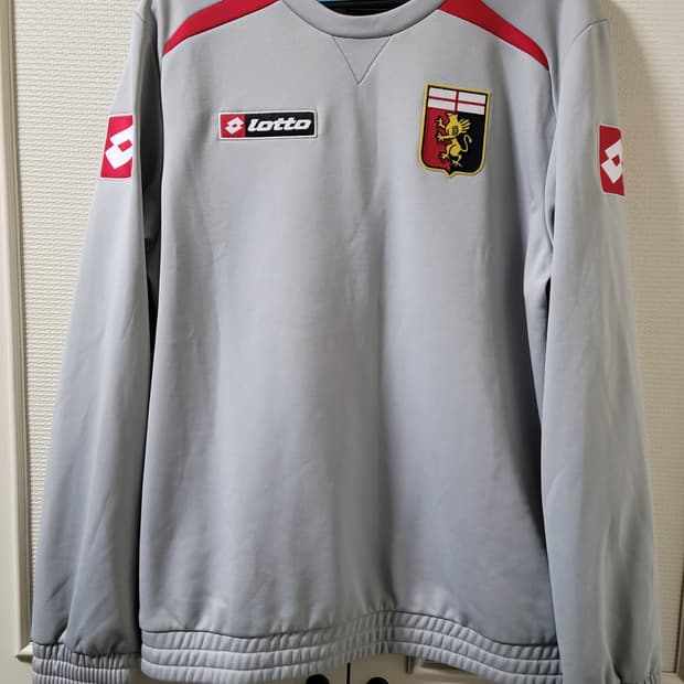 Lotto 제노아FC 이탈리아 그레이 캐주얼 스웨트탑 트레이닝웜업 맨투맨