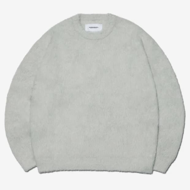 노매뉴얼 헤어리 크롭 니트