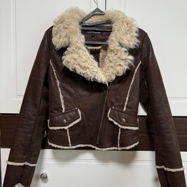 ggpx 빈티지 브라운 레더 무스탕