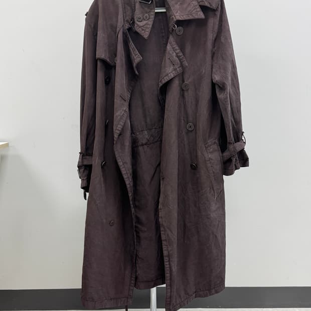 버버리 런던 남성 실크 트렌치 코트 48 R