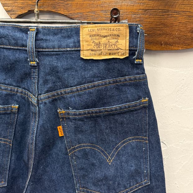 80s Levi's 606 Orange Tab Tapered Denim