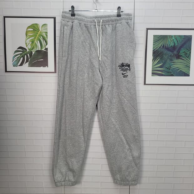나이키 X 스투시 플리스 기모 팬츠 바지 헤더 100사이즈 새상품급