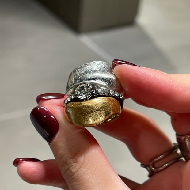 골드 & 실버 레이어드 반지 세트