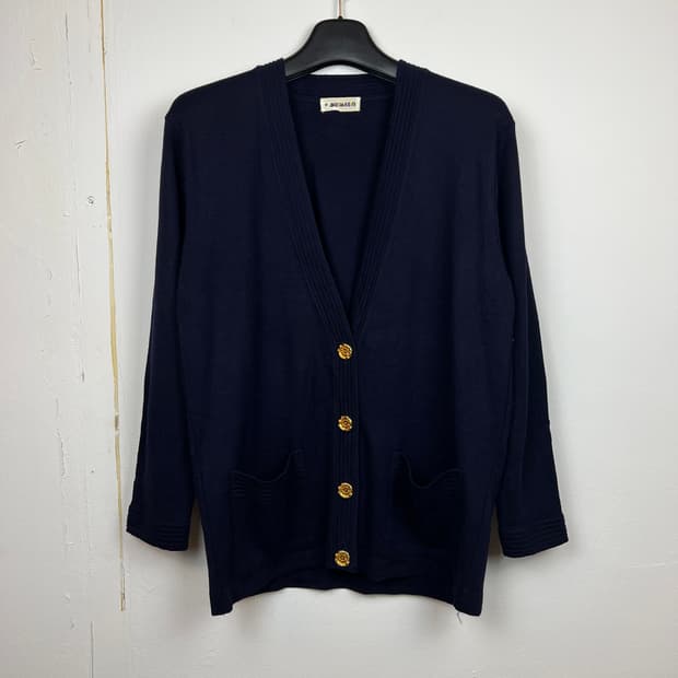 JPN FLORIDAKEYS 네이비 금장 단추 가디건 OS