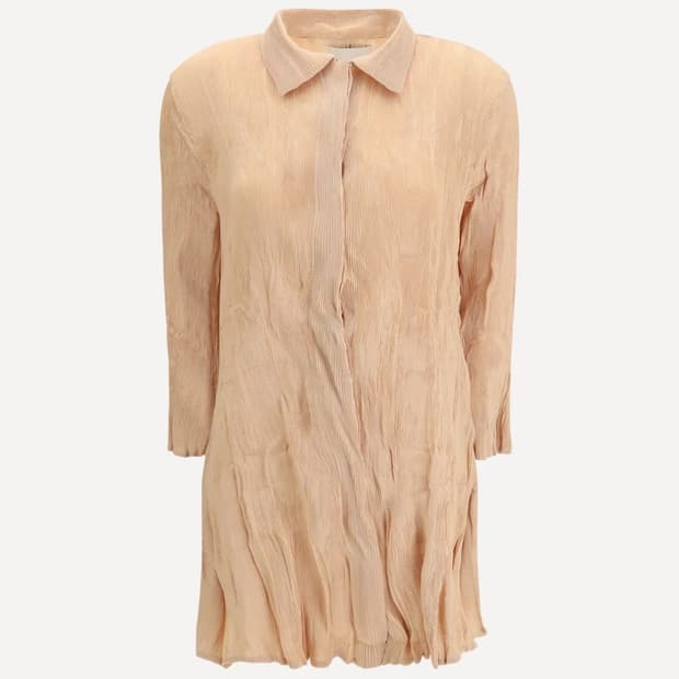 공디드 Wavy Shirt Dress peach 웨이비셔츠원피스 피치