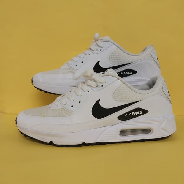 남성 나이키 에어맥스 90 G 화이트블랙 골프화, 운동화 (265)